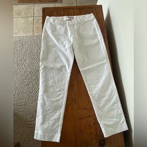 Gap white, slim, cropped pants